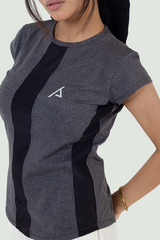 Surge Tee - Grey Black