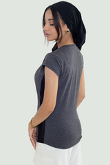Surge Tee - Grey Black
